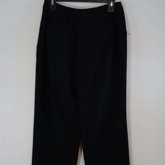 Cinq a Sept, 5a7, Juliet, Pleated Draped Straight Leg Trouser Dress Pants Black - Picture 4 of 7